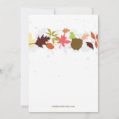 Herbstlaub Erntedank Abendessen Party Einladung (Rückseite)