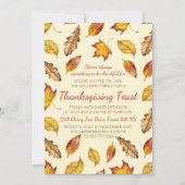 Herbstlaub Erntedank Fest - Wählen Sie Ihre Farbe Einladung (Vorderseite)