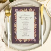 Herbstlaub Erntedank Menü Menükarte