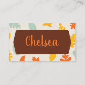 Herbstlaub Erntedank Platzkarte (Vorderseite)