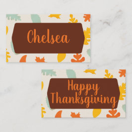 Herbstlaub Erntedank Platzkarte