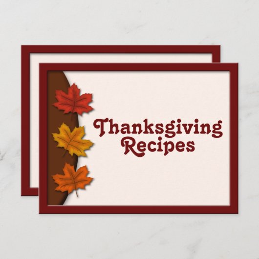 Herbstlaub Erntedank Postkarte (Vorne/Hinten)