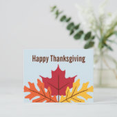 Herbstlaub Erntedank Postkarte (Stehend Vorderseite)