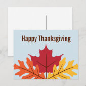 Herbstlaub Erntedank Postkarte (Vorne/Hinten)
