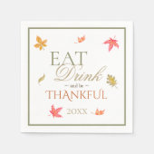 Herbstlaub Erntedank Serviette (Vorderseite)