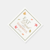 Herbstlaub Erntedank Serviette (Ecke)