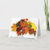 Herbstlaub ~ Erntedank Tageskarte Feiertagskarte (Rückseite)