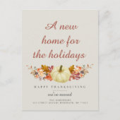 Herbstlaub Erntedank-Umschalten Ankündigung Postkarte (Vorderseite)