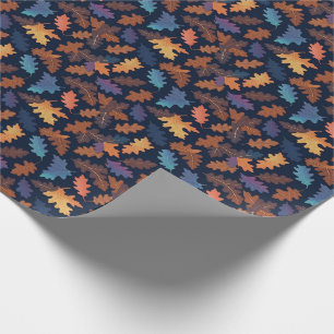 Herbstlaub Fallmuster Natur Blattgemustert Geschenkpapier
