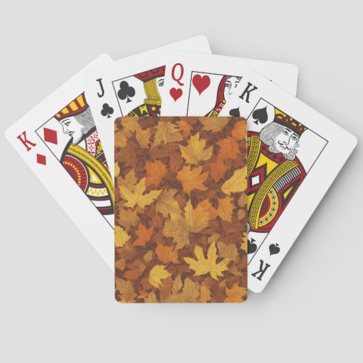 Herbstlaub fällt spielkarten (Rückseite)