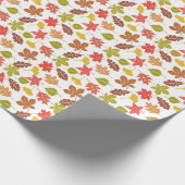 Herbstlaub Farbige Muster Geschenkpapier (Ecke)