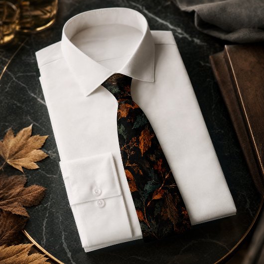 Herbstlaub Farbige Muster Krawatte