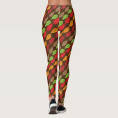 Herbstlaub Farbmuster Leggings (Rückseite)