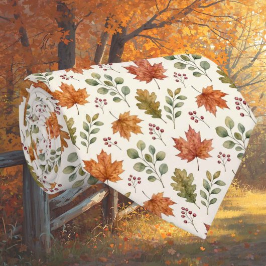 Herbstlaub Faux-Seide | Botanischer Herbstgarten Krawatte