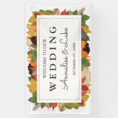 Herbstlaub & Feathers | Willkommen bei unserer Hoc Banner (Vertikal)