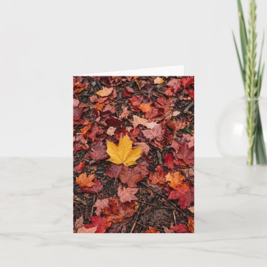 Herbstlaub feiertagskarte (Vorderseite)