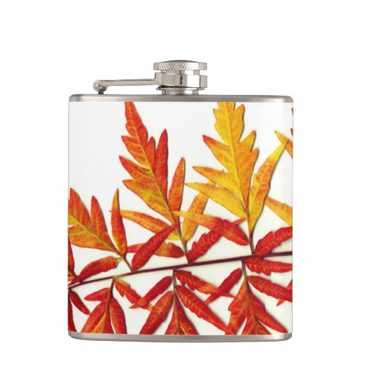 Herbstlaub Flachmann (Vorderseite)