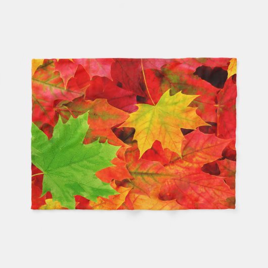 Herbstlaub Fleecedecke (Vorderseite (Horizontal))