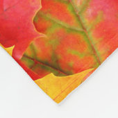 Herbstlaub Fleecedecke (Ecke)
