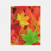Herbstlaub Fleecedecke (Vorderseite)