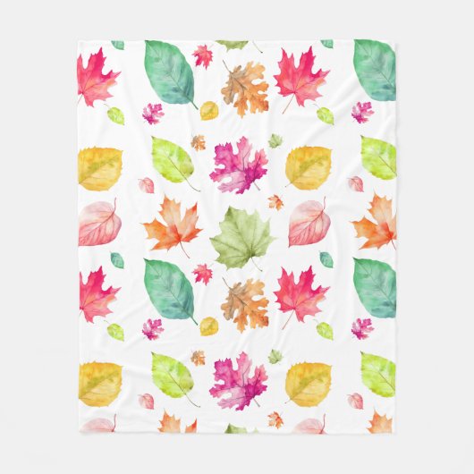 Herbstlaub Fleecedecke (Vorderseite)