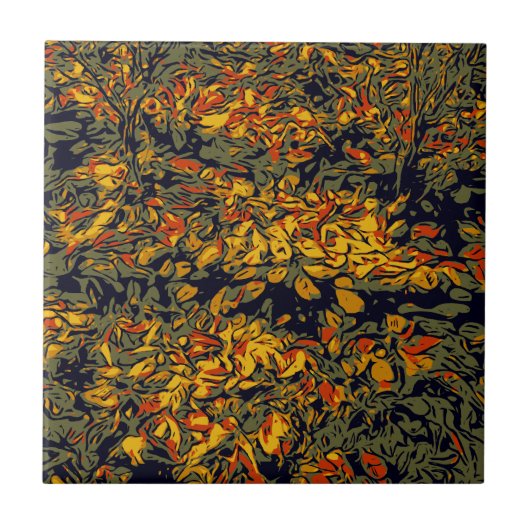 Herbstlaub Fliese (Vorderseite)