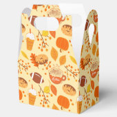 Herbstlaub Football und Pumpkin Gewürzmuster Geschenkschachtel (Geöffnet)