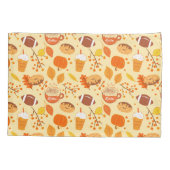 Herbstlaub Football und Pumpkin Gewürzmuster Kissenbezug (Rückseite)