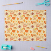 Herbstlaub Football und Pumpkin Gewürzmuster Seidenpapier (Basteln)