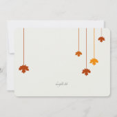 Herbstlaub-Foto-Einladung Einladung (Rückseite)