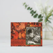 Herbstlaub Foto Postkarte (Stehend Vorderseite)