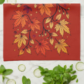 Herbstlaub. Froher Herbst. Geschirrtuch (Gefaltet)