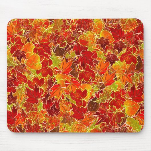 Herbstlaub Ganzbild Mousepad (Vorne)