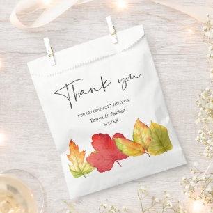 Herbstlaub Gastgeschenk Hochzeit Geschenktütchen
