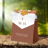 Herbstlaub Gastgeschenk Hochzeit Wasserfarbe Geschenkschachtel