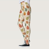 Herbstlaub - Gemütliches Herbstmuster Leggings (Links)