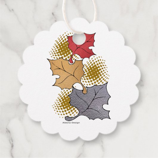 Herbstlaub Geschenkanhänger (Rückseite)