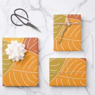 Herbstlaub Geschenkpapier Set