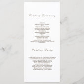 Herbstlaub Glitzer Hochzeitsprogramme Programm (Rückseite)