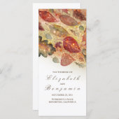 Herbstlaub Glitzer Hochzeitsprogramme Programm (Vorne/Hinten)