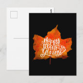 HERBSTLAUB GLÜCKLICH DANKSGIVING TAG POSTKARTE (Vorne/Hinten)