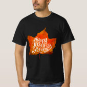 HERBSTLAUB GLÜCKLICH DANKSGIVING TAG T-Shirt (Vorderseite)