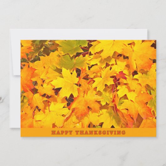 Herbstlaub glücklich Thanksgiving Gruß Feiertagskarte (Vorderseite)