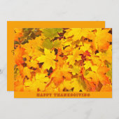 Herbstlaub glücklich Thanksgiving Gruß Feiertagskarte (Vorne/Hinten)