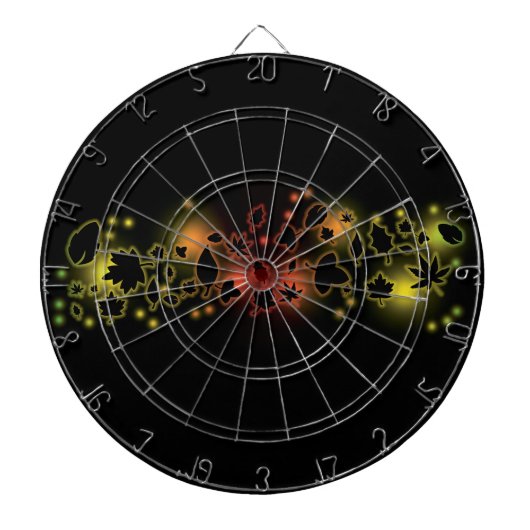 Herbstlaub-Glühen Dartscheibe (vorne)