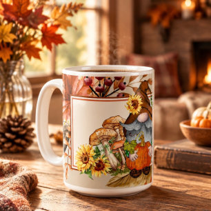 Herbstlaub-Gnom Kaffeetasse
