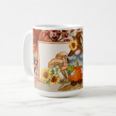 Herbstlaub-Gnom Kaffeetasse (Vorderseite Links)
