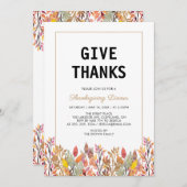 Herbstlaub & Gold Erntedank Freundschaften Einladung (Vorne/Hinten)