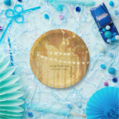 Herbstlaub Goldener Herbst Rustikale Hochzeit Pappteller (Party)