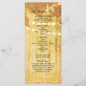 Herbstlaub Goldener Herbst Rustikales Holzprogramm Programm (Rückseite)